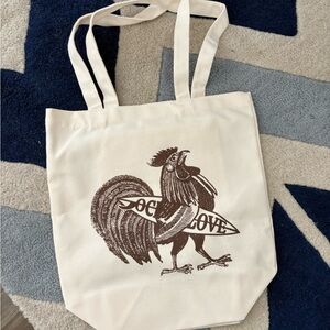 Kaialoha Hawaii canvas bags 13x12 Rooster Graphic Tote Bag